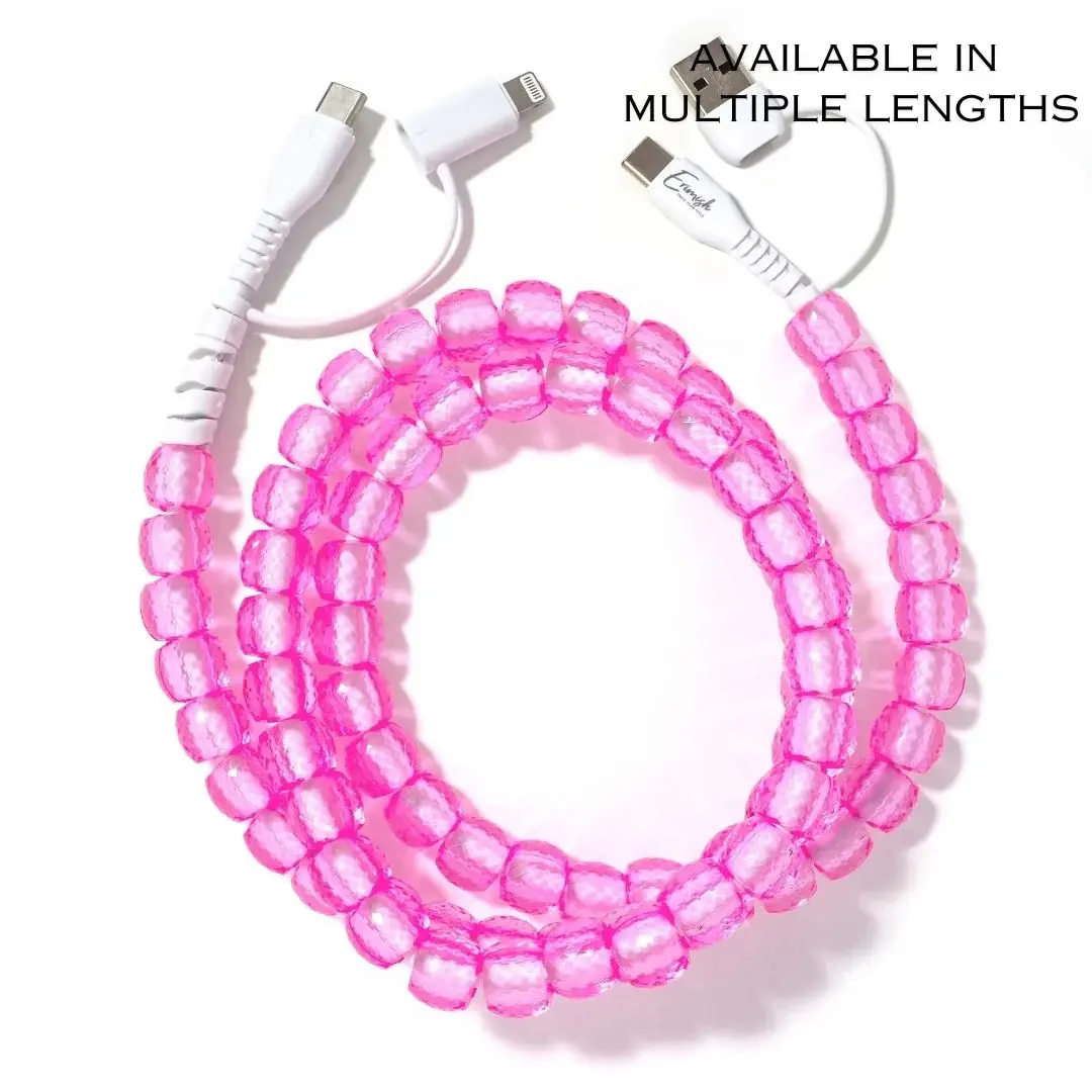 Beaded Phone Charger Cherry Fizz