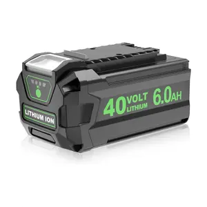 6000Ah 40V Lithium Battery Replacement for GreenWorks G-MAX 40V, Compatible with 29472 29462 2901319 24282 24252 21332 25322 20672