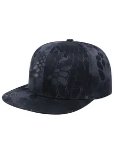 2025 Personalized Creative New Flat brimmed Hat Python Pattern Printed Outdoor Cycling Mountain Climbing Sports Sunshade Hat Daily Life Leisure Commuting Decorative Hat Street Fashion Street Hip Hop Hat Unisex Multi Functional Adjustable Baseball Hat