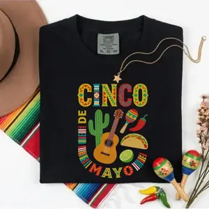 Funny Mexican Fiesta Cinco de Mayo Graphic Tee, stylish, fun, comfortable, all-season, unisex party shirt