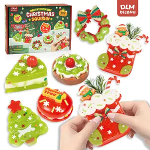 DLMdilemu slime Christmas Kneading Toy Set for Kids DIY Handmade Christmas Gift for Boys Girls squishies  toys Students Fun Educational Toy squishing  squishy Skirt Silicone dumpling squishy squishies toys slime cheese squishy cheese squishy