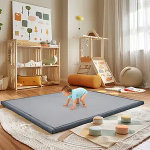 SLSY Baby Play Mat Memory Foam Nursery Rug Area Rug Yoga Mat Playmat Crawling Mat for Baby,Toddlers,Kids,Floor Mat Tatami Mat for Living Room Non-Slip 1.4" Thick