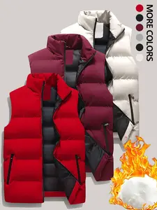 Men's Casual Vest for Fall & Winter, Lightweight Warm Design, Foldable Easy Storage, Perfect Daily Wear, 3pcs Set