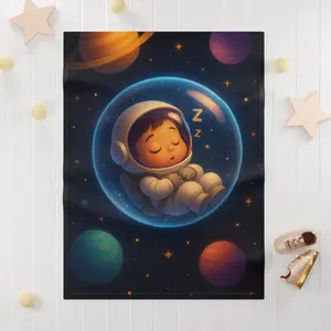 Cosmic Dreams Baby Blanket, Space Nursery Decor, Soft Fleece Blanket, Baby Shower Gift, Toddler Bedding, Astronaut Blanket, Starry [...]