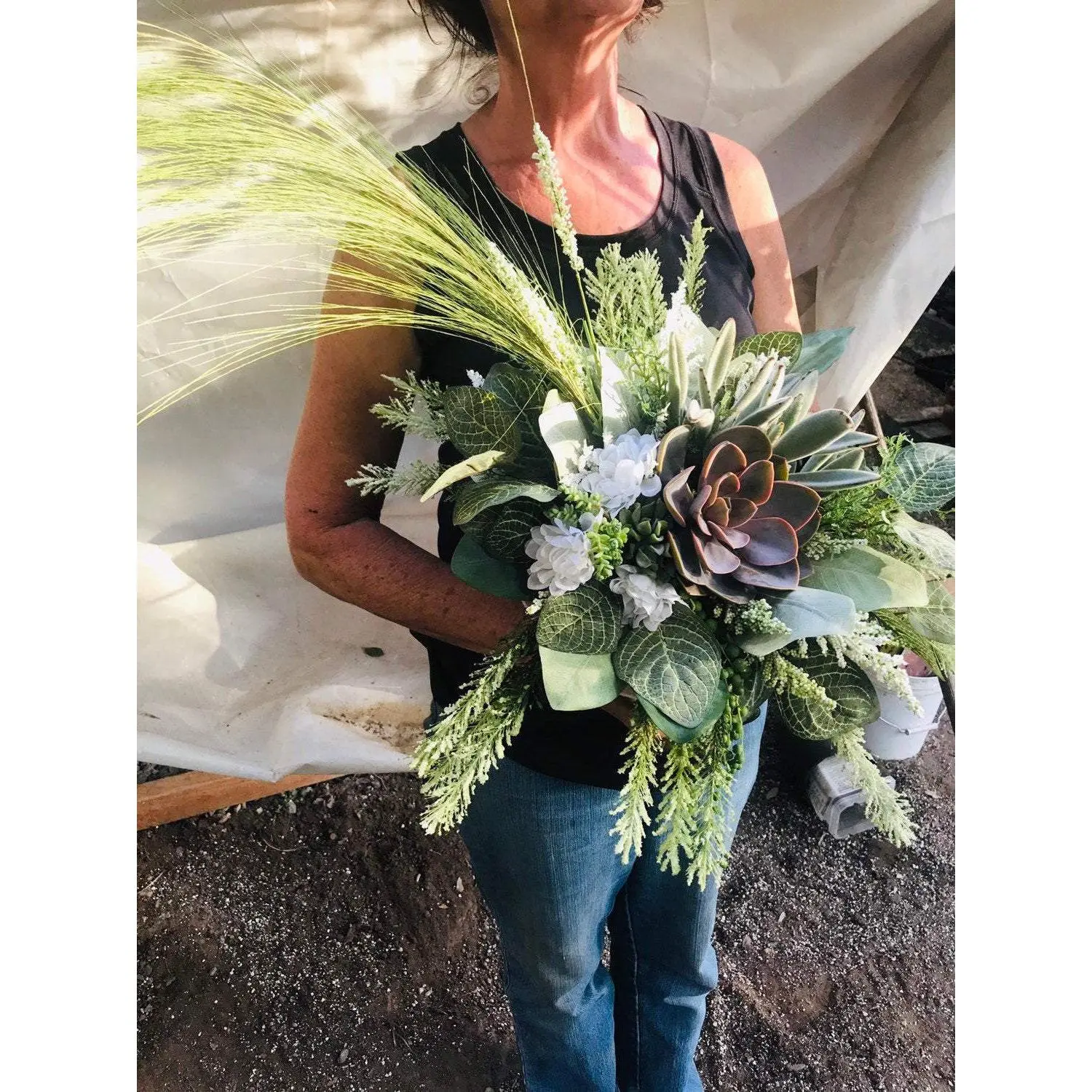 Succulent Wedding Bouquet