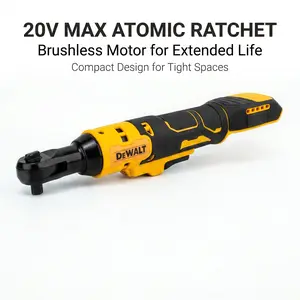 DeWalt DCF512 20V Max Atomic Ratchet A 60Nm Max Torque Tool With 350 Rpm No Load Speed Brushless Motor,Cordless Variable Speed Ratchet Wrench Kit