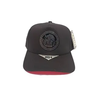 Michoacan Hat Black Snapback with Michoacan Image 4 Inch Crown 5 Seamless Panels Mesh Cap for Comfort and Ventilation OSFA Size 6 5/8" - 7 5/8"