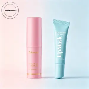Hydrating Set，All In One  Stick for Youthful-Looking, Helping Look of Fine Lines, Anti-Aging  For Under-Eyes, Neck, Cooling peel-off lip mask for smoother lip prep and a hydrated feel，Pink  Volume Multi , Soothing Prep Lip Mask，Mother's Day gift