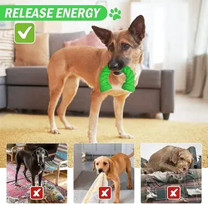 Rubber Dog Rope Toys - Dog Chew Toys for Aggressive Chewers Heavy Duty Dog Tug Toy for
