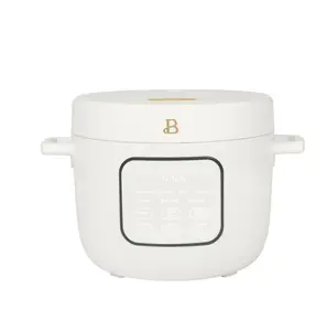 Beautiful 14-Cup Cooked, 6-Cups Uncooked Electric Rice and Grain Cooker, EverGood Ceramic Nonstick Coating, White Icing by Drew Barrymore