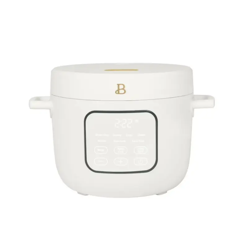 Beautiful 14-Cup Cooked, 6-Cups Uncooked Electric Rice and Grain Cooker, EverGood Ceramic Nonstick Coating, White Icing by Drew Barrymore