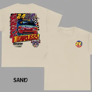 Vintage 90s Jeff Gordon NASCAR TShirt – Classic Racing Graphic, Unisex Cotton Short Sleeve Crewneck Menswear Top, Trendy Shirt