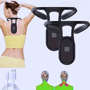 1pc Hunchback Posture Correction Necklace- Stylish Black Design, Ultra-Thin Hidden Charging Port, Comfortable to Wear Like a Bracelet, Perfect for Festive And Everyday Use, Posture Correction Device
