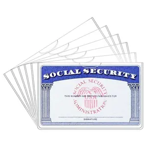 New Medicare Card Protector Case, Social Security Card Holder, 24 Micron Transparent PVC Waterproof Plastic Cover, Fits Business Cards ID Credit Cards