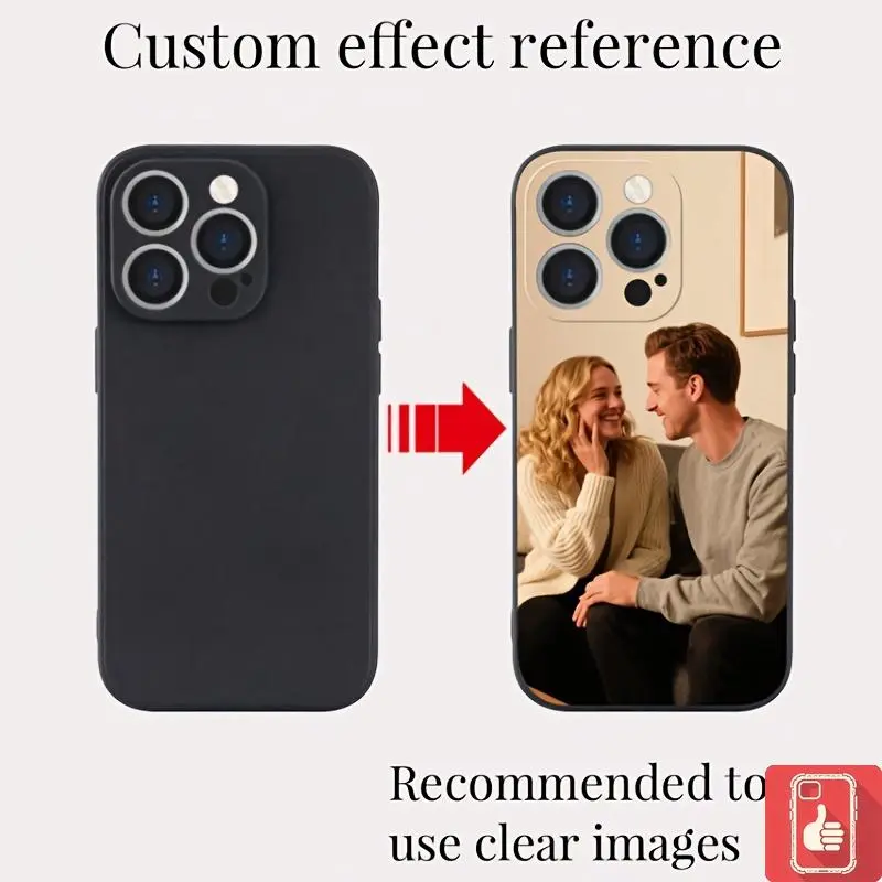 Phone Case: Customized Personalized Phone Case for Happy Family Photos, Suitable for iPhone 17/16/15/14/13/12/11/X/Pro/Promax/Plus Models. Lightweight and Soft, Black Fashion, a Warm Gift for Friends and Family on Christmas, Thanksgiving, Birthdays