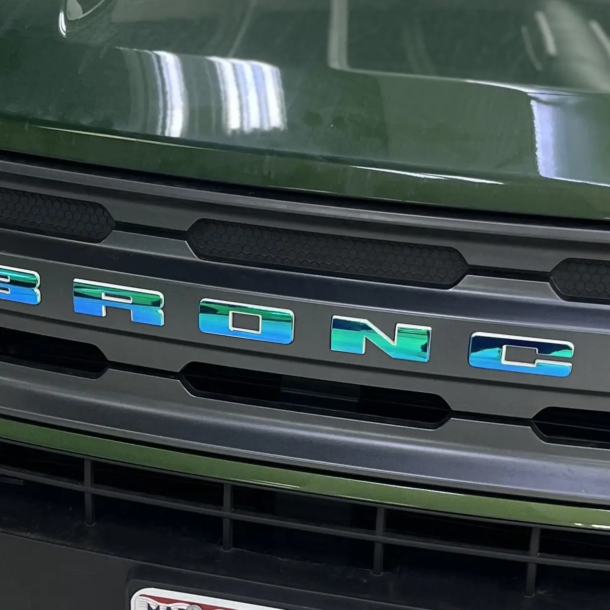 Custom Bronco Grille Overlay Adhesive Vinyl Decal Custom Bronco Grille Overlay Adhesive Vinyl Decal