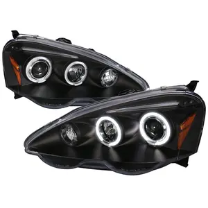 2002-2004 Acura RSX Dual Halo Projector Headlights (Matte Black Housing/Clear Lens)