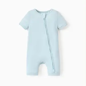 PATPAT Baby Pajama with Bamboo Viscose, Footie Jumpsuit Romper with 2-Way Zipper for Baby Boy Girl Toddler Sleeper Sleepwear