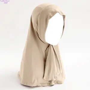 Women’s Modal Cotton 3‑Button Lace‑Up Turban Hat, Adjustable Strap Inner Headscarf Wrap, Soft Breathable Versatile Headwear, Ideal for Daily Wear, Hair Covering, Casual Outings and All‑Season Layering Styling