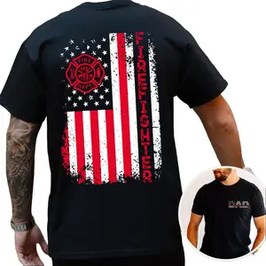 Red Line Firefighter Shirt, Father’s Day Tee for Fireman Dad, Heroic Dad Gift, Service Pride Outfit, Firefighter Family Vibes