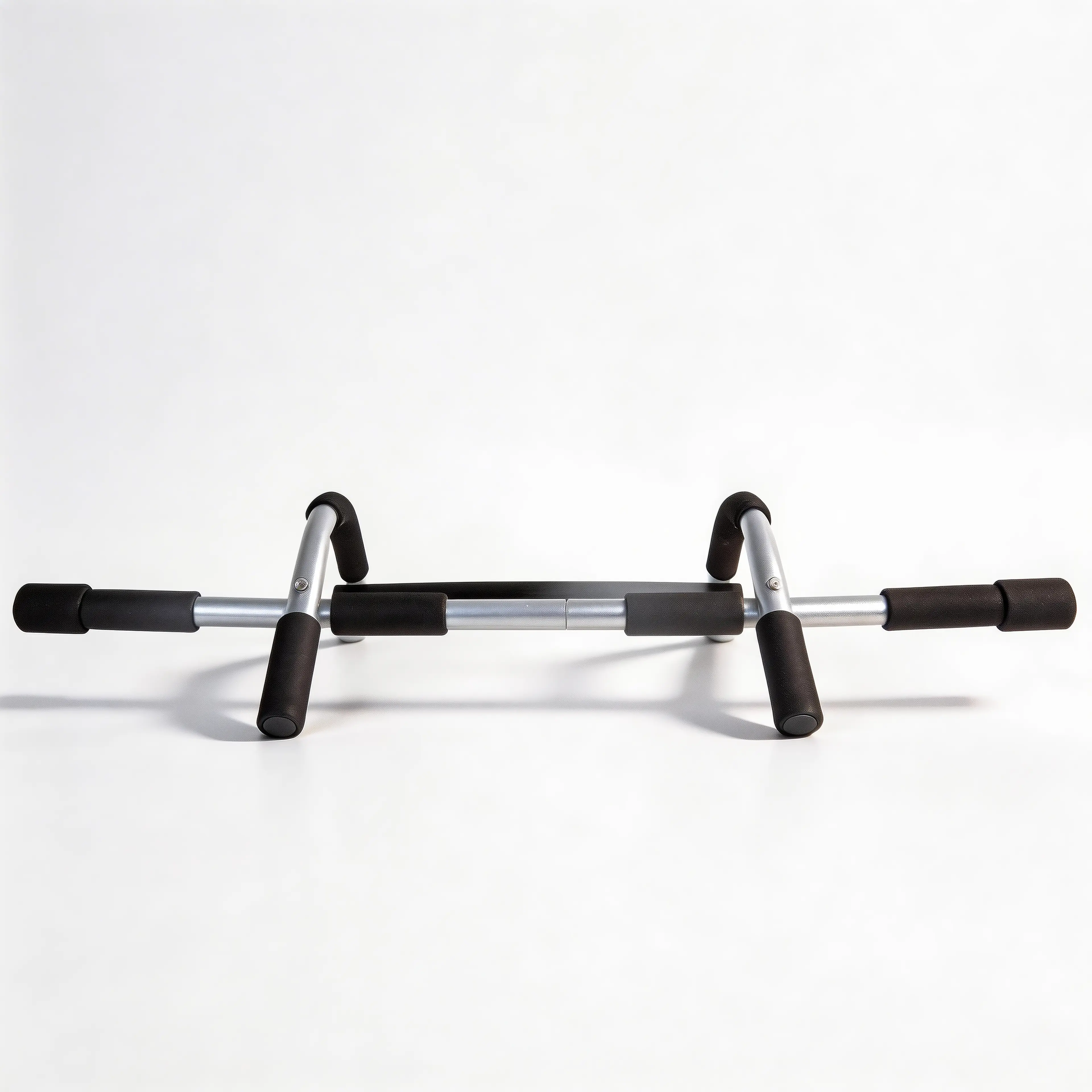 Sturdy Adjustable Pull Up Bar, No-Drill Door Mount Design with Foldable Stainless Steel Frame for Home Gym, Anti-Slip Grip, Foldable Bar
