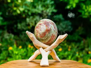 Green Onyx Sphere, Crystal Stone Sphere, Energy Healing, Natural Gemstone, Spiritual Decor, Home Office Decor