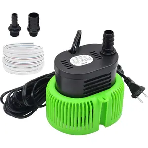 LAANPOLE Pool Cover Pump above Ground - Submersible Water Sump Pump Swimming Water Removal Pumps, with Drainage Hose & 25 Feet Extra Long Power Cord, 850 GPH inGround, 3 Adapters,Black