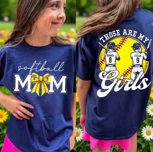 YOUTH & ADULT Personalized Softball Shirt, Softball Mom Shirt, Those Are My Girls Shirt, Custom with number and name Shirt, Softball tee
