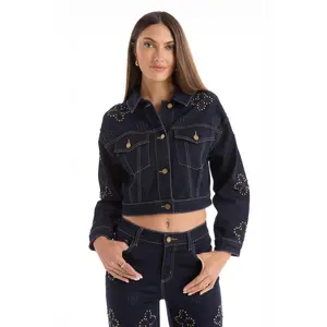 Kaia Studded Jacket - Indigo
