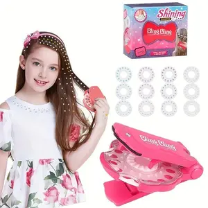 Hair Bedazzler Kit, 1 Set Hair Gem Stamper, DlY Hairjewels Decoration for Girls, Thanksgiving, Valentine's Day Gift, Cute Hair Accessories