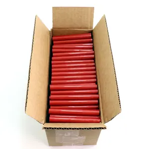 Color Stik 4" Full Size Red Hot Glue Sticks – 5 lb box