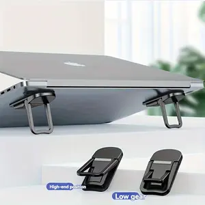 Two-Speed Adjustable Laptop Stand, Portable Folding Computer Cooler Base, Elevating Stand for Enhanced Comfort and Efficiency
