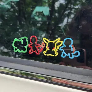 Gen 1 Starter Outline Peeker Sticker | Vinyl waterproof sticker | Gift for Game lovers Waterproof Anime Decal for Car, Laptop