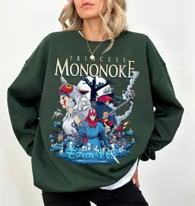 Princess Mononoke Comfort Colors Shirt, Studio Ghibli Hoodie, Forest Spirit Sweatshirt Piece Womenswear