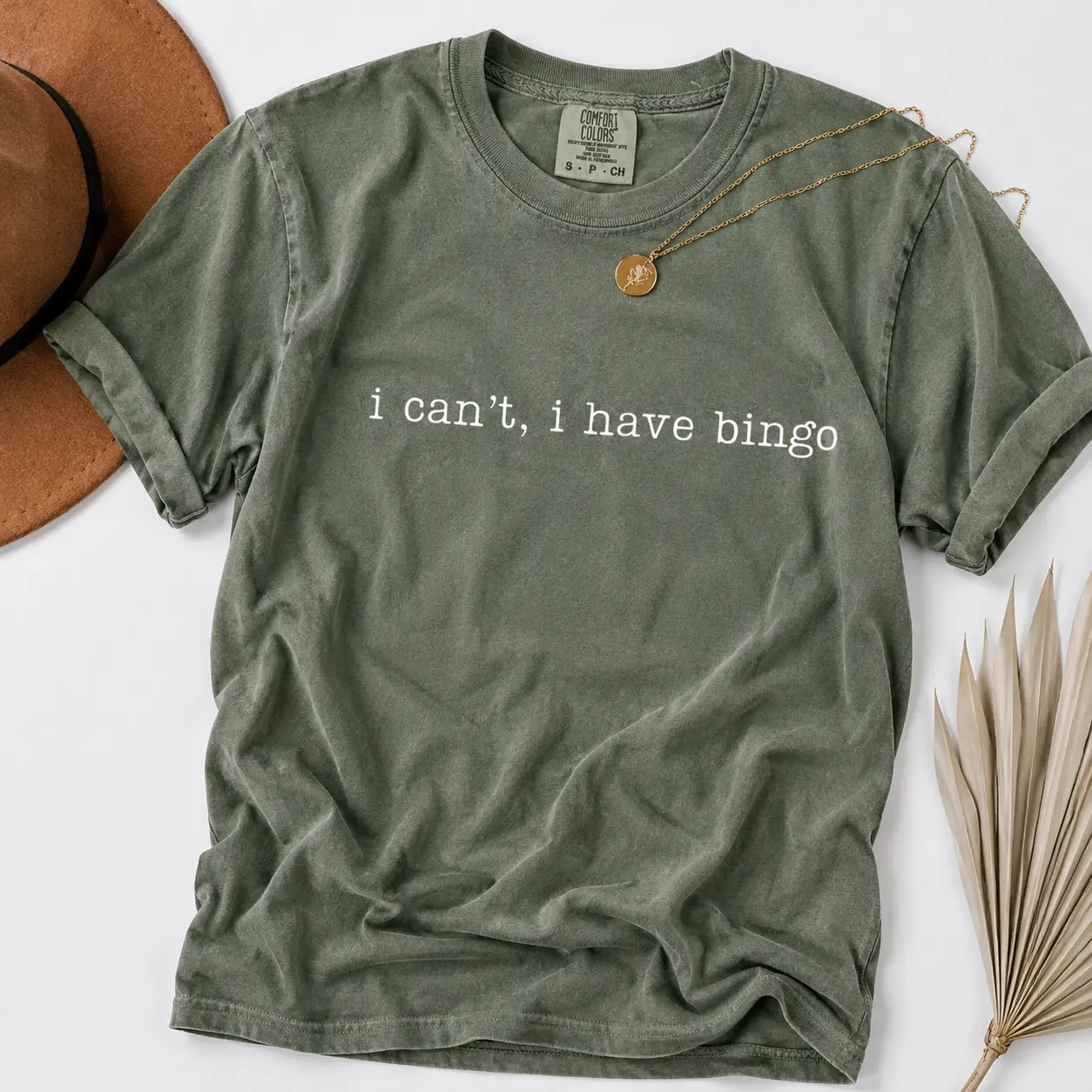 Comfort Colors I Can't I Have Bingo Shirt, Funny Bingo Shirt, Bingo Player Gift, Bingo Night Shirt, Gift for Mom, Bingo Lover Shirt - Printfamily