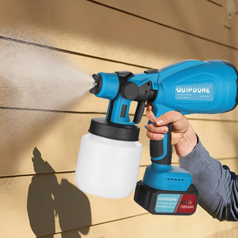 Cordless Paint Sprayer with 21V Battery, Handheld Electric Paint Gun for Home, Furniture, and Wall Painting Projects