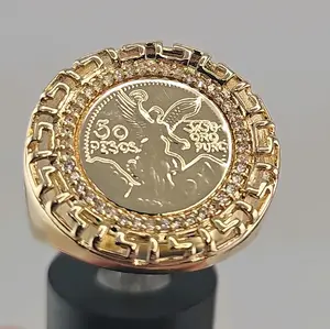 (R50) (R51) Centenarios Ring 18K Gold Laminated - Men's Fashion Accessory