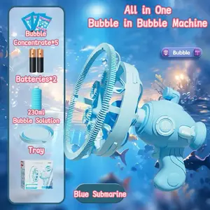 Creative Bubble in Bubble Machine,Bubble Toy,Kids Submarine Style Bubble Machine Kit,Unique Bubble Effect, Ideal Toy & Gift for Little Ones,Handheld Bubble Blaster for Birthday & Holiday Gifts,Portable Submarine Bubble Blaster Set,Dealsforyoudays