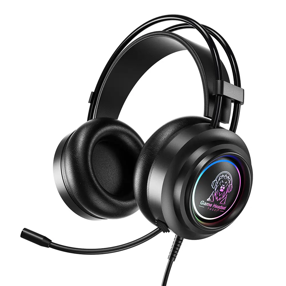 Over-Ear Gaming Headset for Gaming, Noise Cancelling with 7.1 Channel Surround Sound, Durable Memory Foam Ear Cushions, Built-In Microphone, No Drivers Required, Plug-and-Play for Desktop PCs Gamers