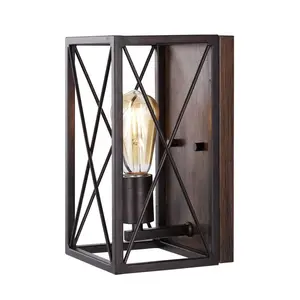 JONATHAN Y Norris X-Frame 6" Farmhouse Rustic Iron LED Sconce JONATHAN Y Norris X-Frame 6" Farmhouse Rustic Iron LED Sconce