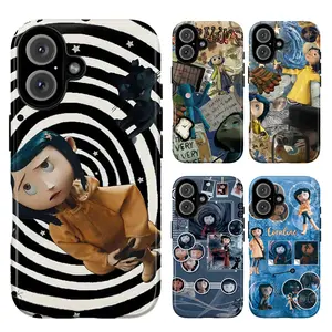 Cora Line Phone Case, Retro Movie Tape Phone Case Retro Gift Vibes for iPhone 17 16 15 14 13 12 11 Pro Max X XS & SS Galaxy S21–S25 Plus Ultra, Aesthetic Movie Poster Tough Case for Film Lovers,Cover, Vintage Christmas/Halloween/Holiday Gift for Her Him