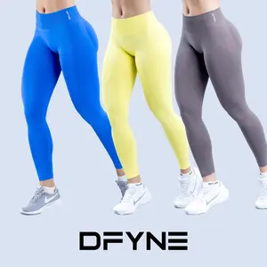 Dfyne  Leggings Women Seamless Yoga Legging Scrunch Bum Gym Legging Workout Yoga Pants Low Waistband Sports Tights