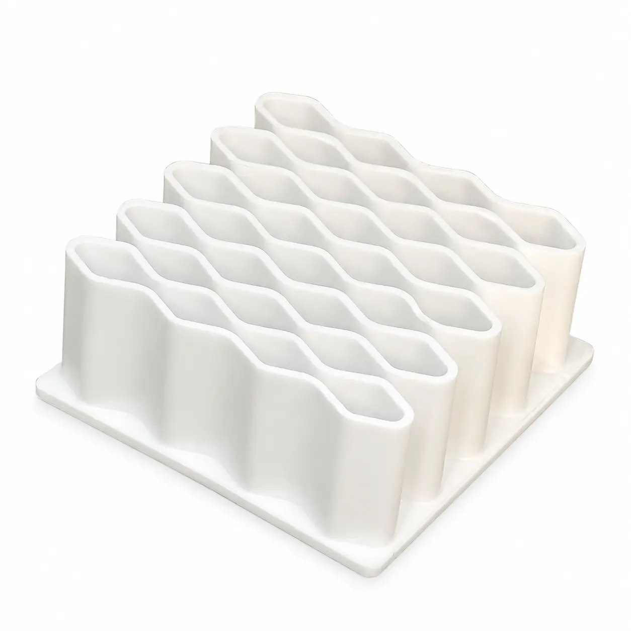 1 Piece Wave-shaped TPR Ointment Storage Rack, Multi-slot Organizer for Small Tube Supplies Desktop Cabinet Home Office Daily Use