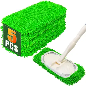 Mop Pads for  Sweeper  Microfiber 5 count Dry Wet Replacement Mop Pad Refills Sweeping Mopping Cloths for Floor Cleaning