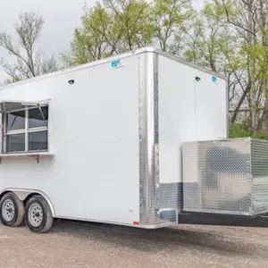 8.5X16 Equipped Food Trailer with Transport Wheels Trollies for Home Improvement & Building Supplies Use