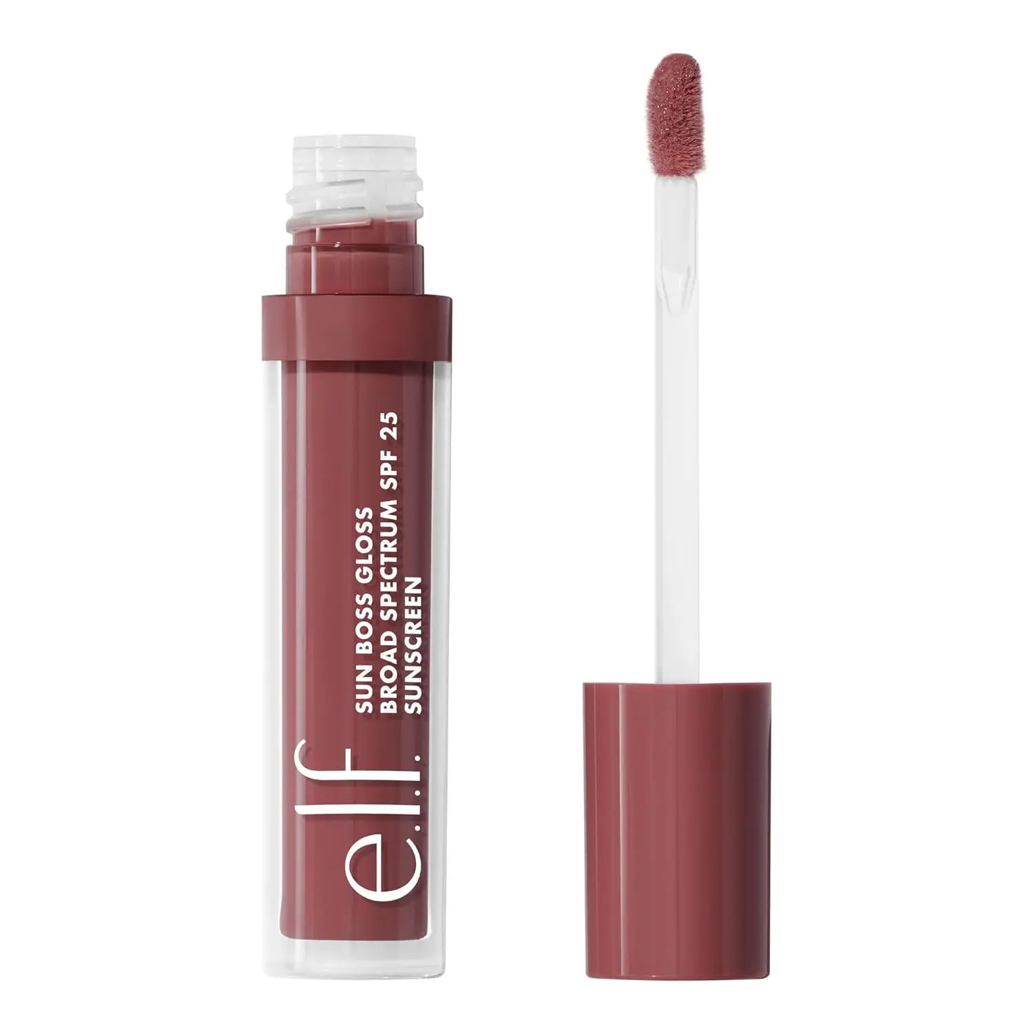 e.l.f. Sun Boss Gloss SPF 25, Pigmented Lip Gloss For A High-Shine Finish, Moisturizing & Conditioning Formula, Vegan & Cruelty-Free, Pink-Me Girl