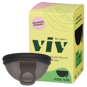 Viv Menstrual Disc - Beginner Period Disc with Easy Removal Pull Tab - Comfortable, Sustainable, 100% Medical-Grafe Silicone