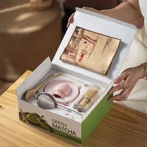 10 Pcs Matcha Tea Set, Matcha Kit for Ceremony, Matcha Bowl with Spout, Bamboo Whisk, Chasen Holder, Scoop, Sifter, Cleaning Brush & Tea Cloth, Ideal Gift for Matcha Lovers, Women, Birthday