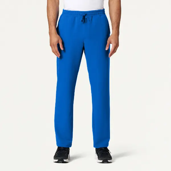 JAANUU Men's Rhodes Straight-Leg Scrub Pants, UltraLAST 4-Way Stretch Polyester Fabric, Water-Resistant, Antimicrobial & Multi-Pocket Workwear Uniforms