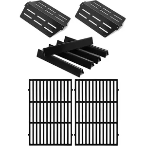 Genesis 300 Parts 7524 Grill Grate 7621 Flavorizer Bars 65505 Heat Deflectors Replacement Parts for Weber Genesis E-310 E-330 S-330 S-310 E-320 S-320 E-315 Gas Grill GS4 Flavor Bars Cooking Grate